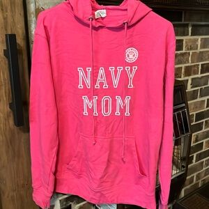 Sofie D'Hoore Pink "NAVY MOM" Hooded Sweatshirt